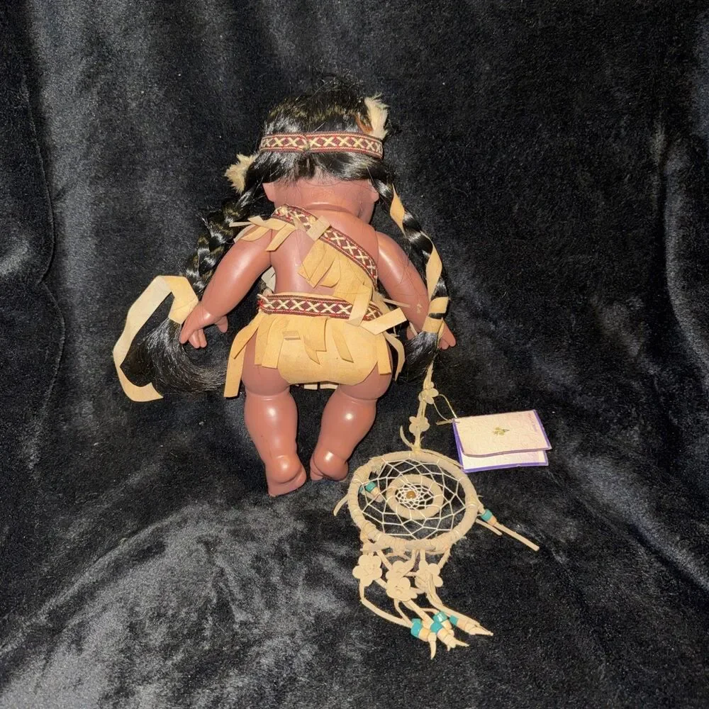 Goldenvale Collection Porcelain Indian Native American Baby Doll 2000 Leonora